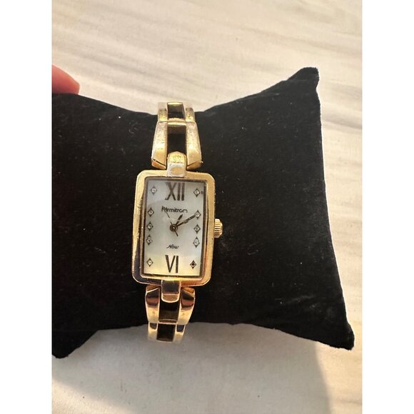 Armitron Now Womens Gold-Tone Bracelet Watch With Roman Numerals Mother of Pearl - Picture 2 of 9